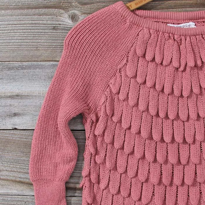 Dusty Pink Sweater with Rolling Mist Pattern