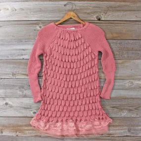 Dusty Pink Sweater with Rolling Mist Pattern