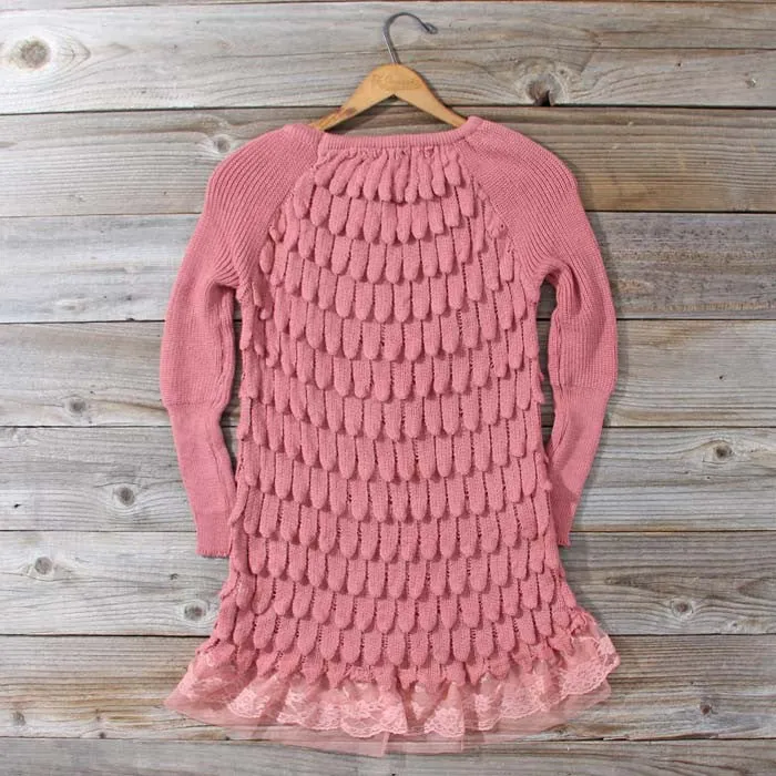 Dusty Pink Sweater with Rolling Mist Pattern