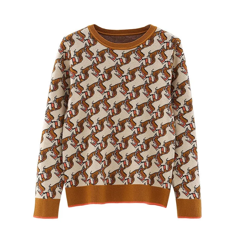 Escher Style Unicorn Design Sweater - Shop Now!