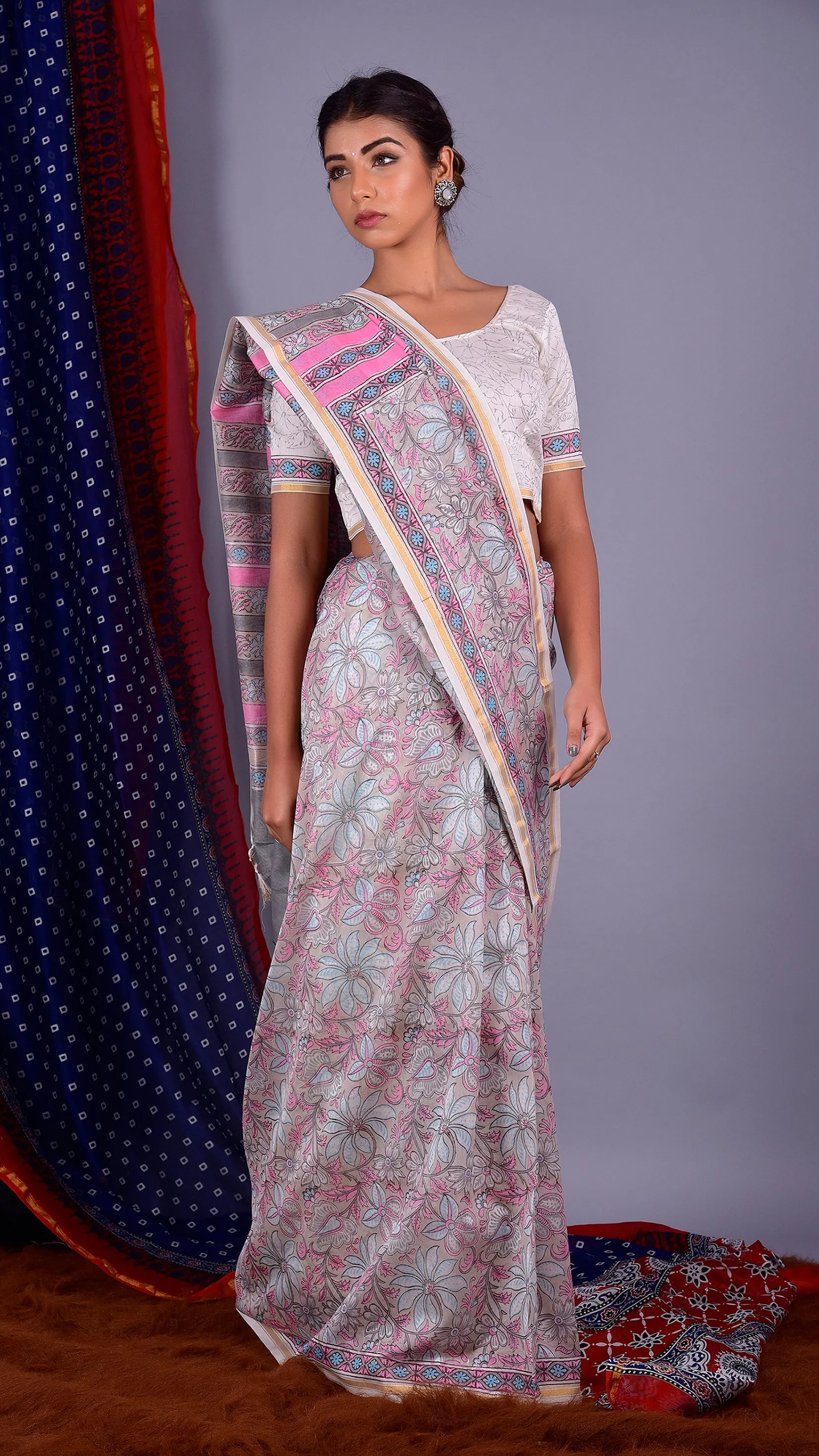 Exclusive Hand Block Printed Premium Chanderi Saree (CHSAR30)