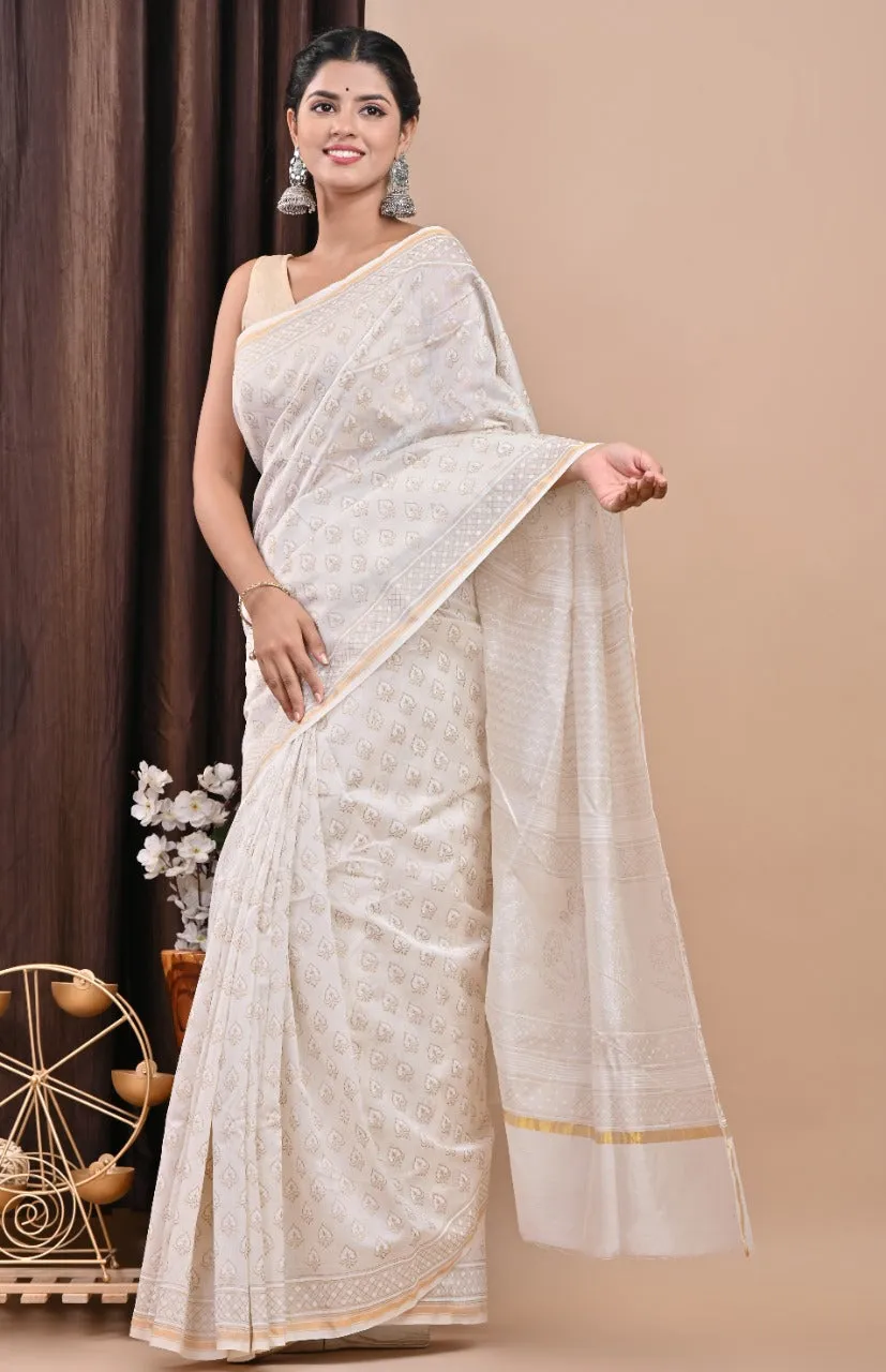 Exclusive Khadi Gold Chanderi Silk Saree (CHSAR42)