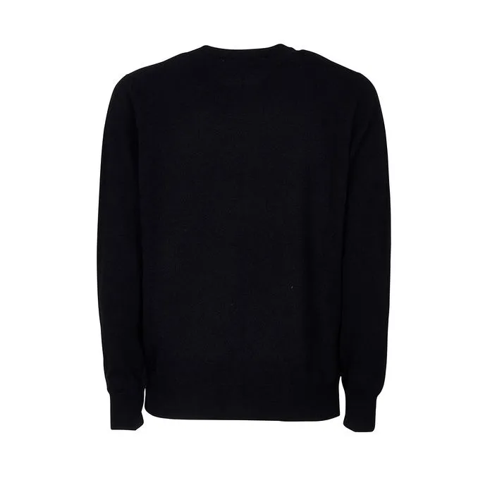 Extra Fine Merino Wool Black Pullover Fizz Shaved