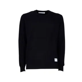 Extra Fine Merino Wool Black Pullover Fizz Shaved