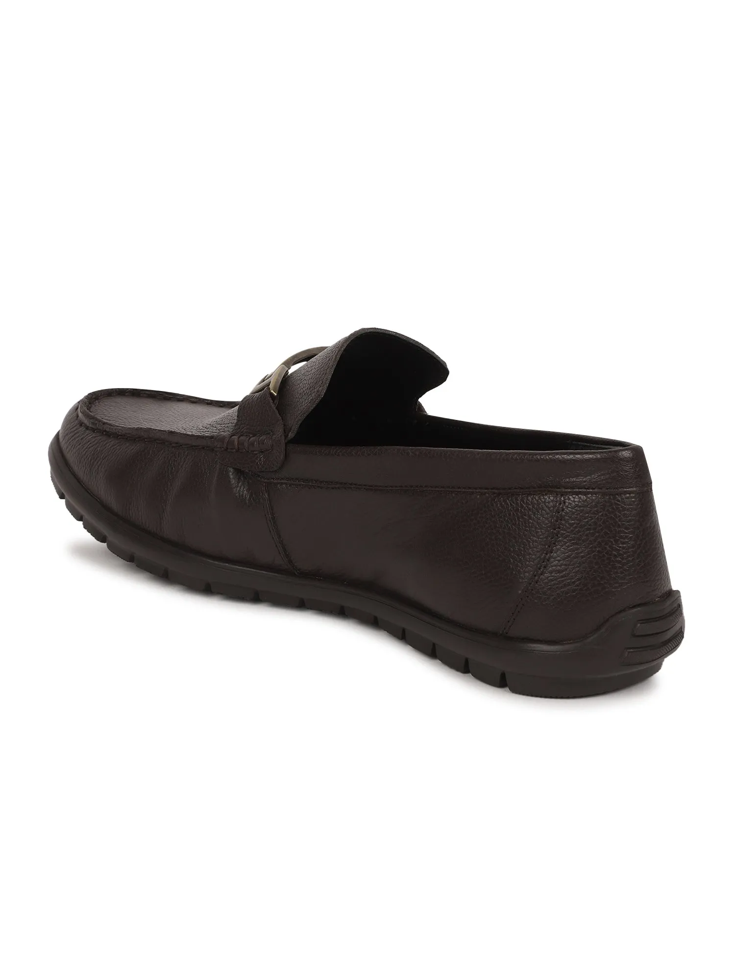 Ezok Brown Leather Loafer Mocassins