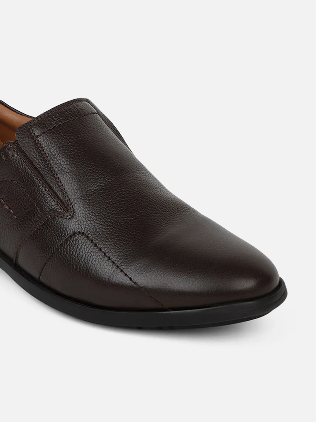 Ezok Brown Leather Loafer Mocassins