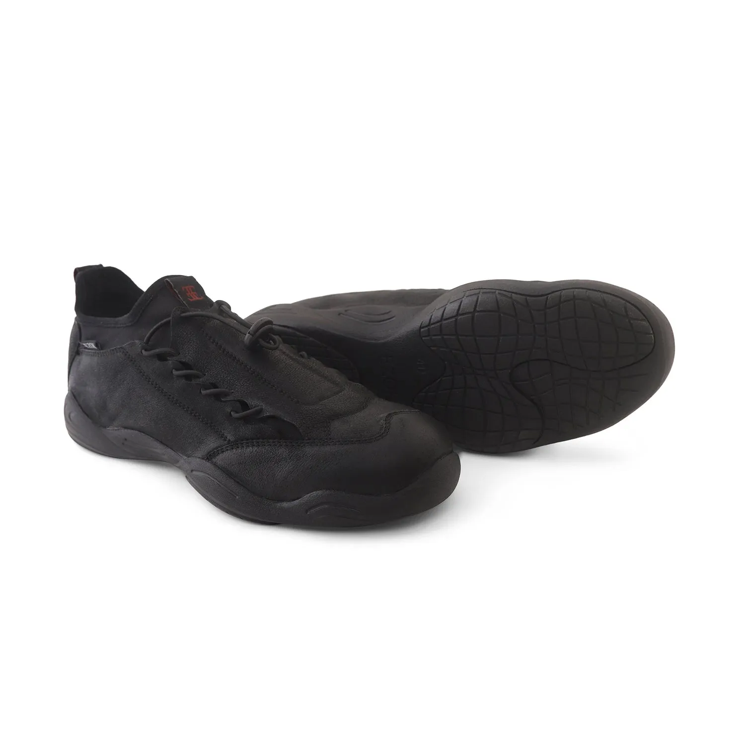 Ezok Men's Casual Nubuck Leather Sneakers Black