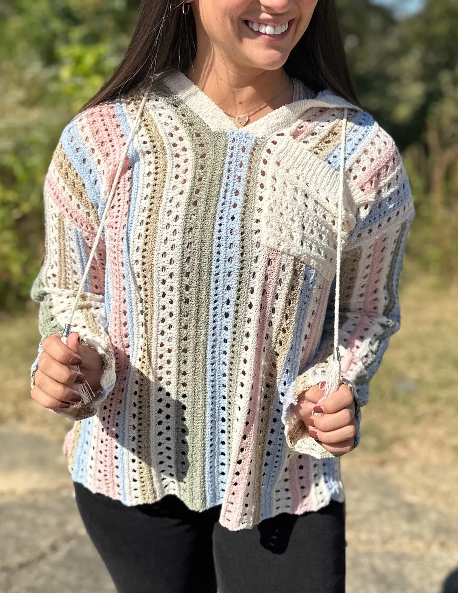 Fall Crochet Hooded Top