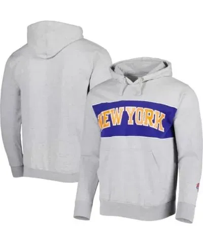 Fanatics Men's NBA Fanatics New York Knicks Wordmark French Terry Pullover Hoodie