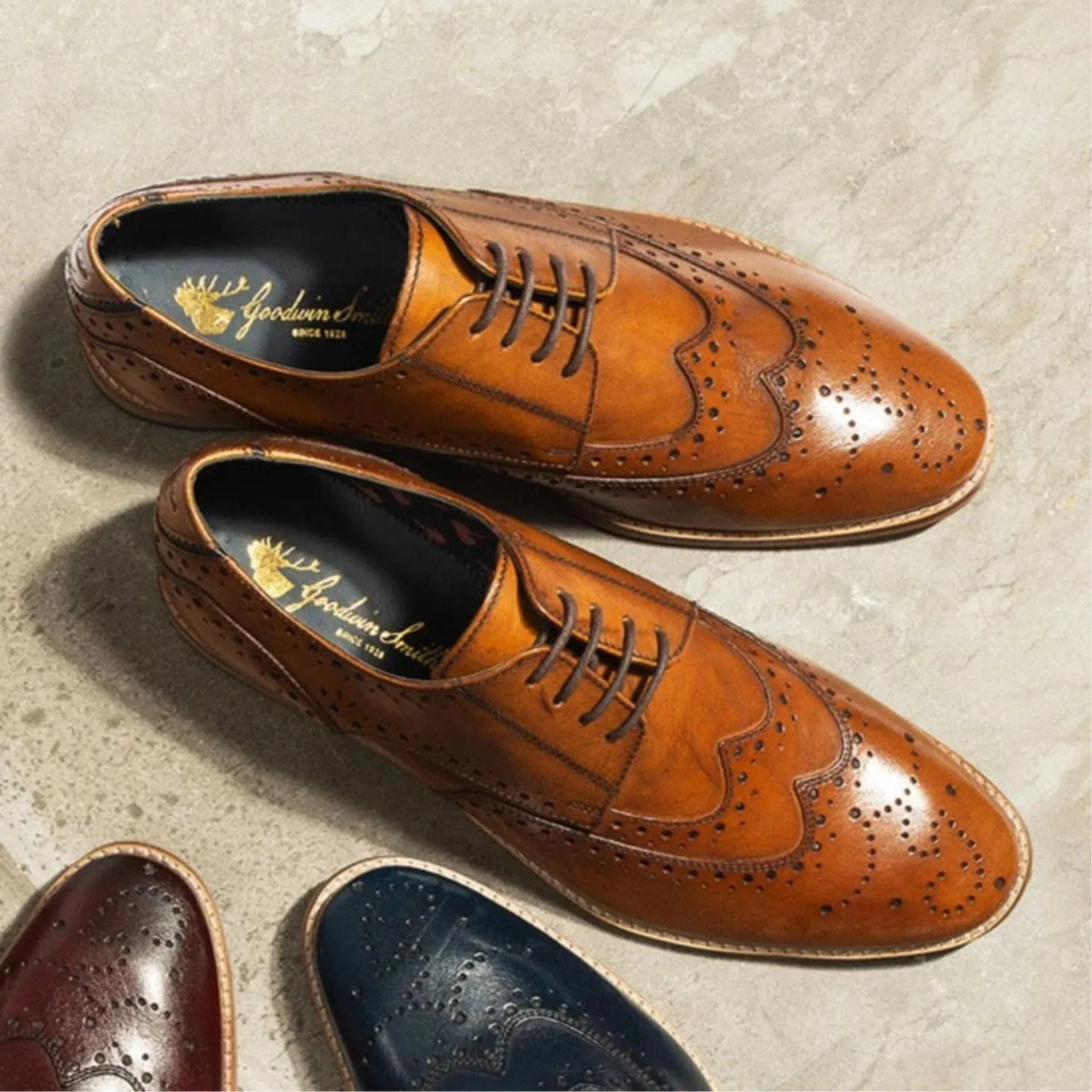 Felix Tan Derby Brogue shoes