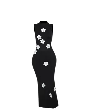 Flower Puff Maxi dress