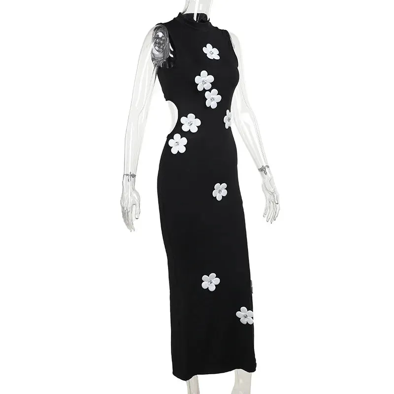 Flower Puff Maxi dress