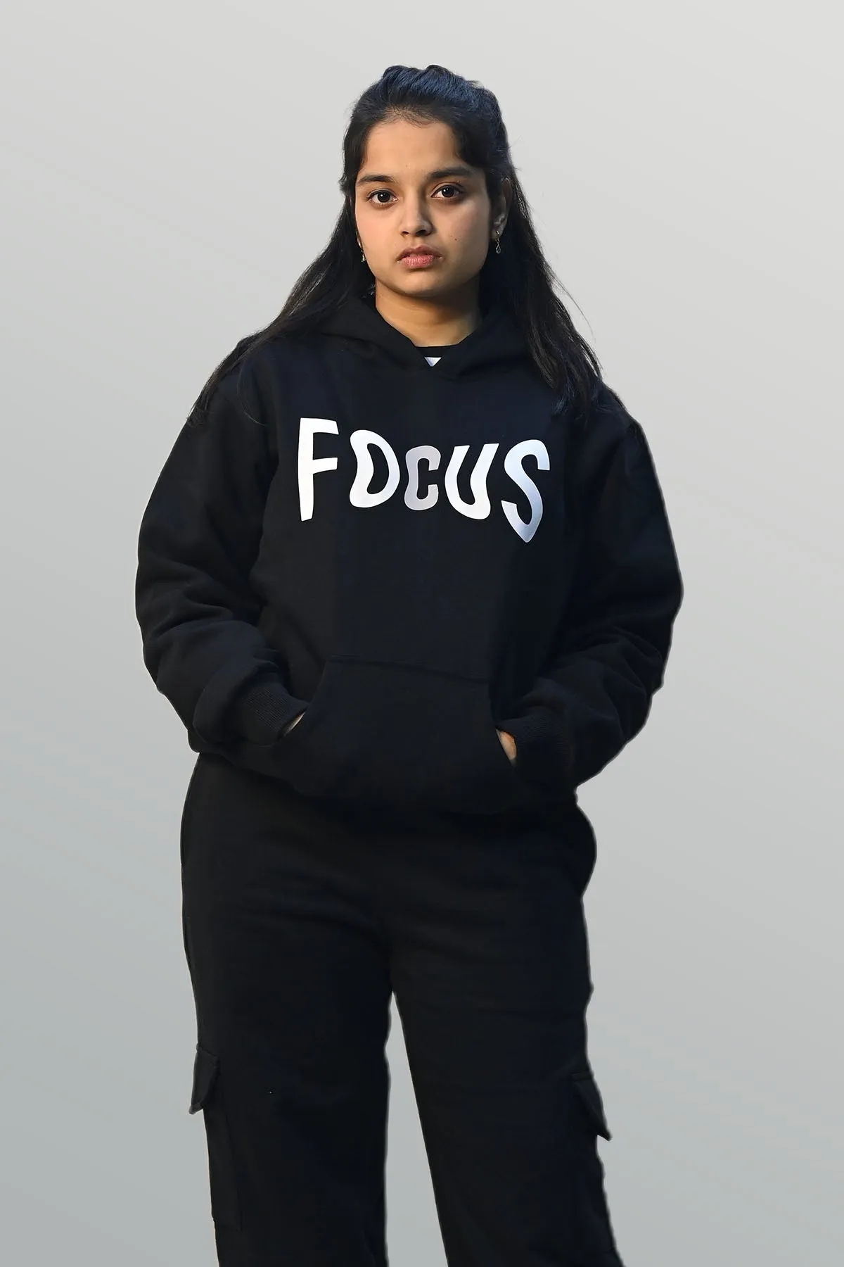 Focus Black Hoodie