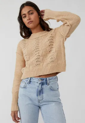 Free People Bell Song Pullover Sandstone