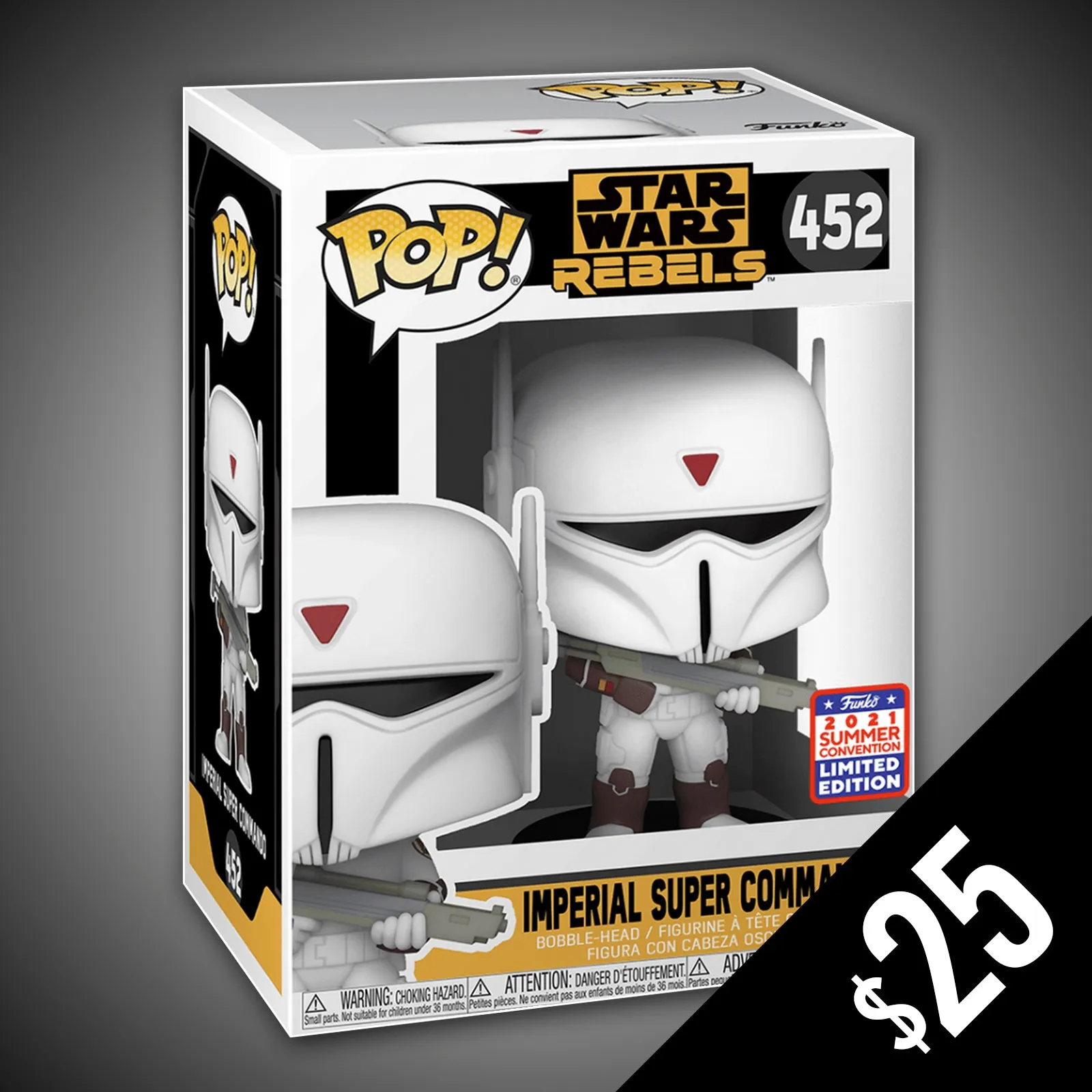 Funko Pop! Star Wars Rebels Imperial Super Commando #452 Summer Convention Shared Sticker for sale