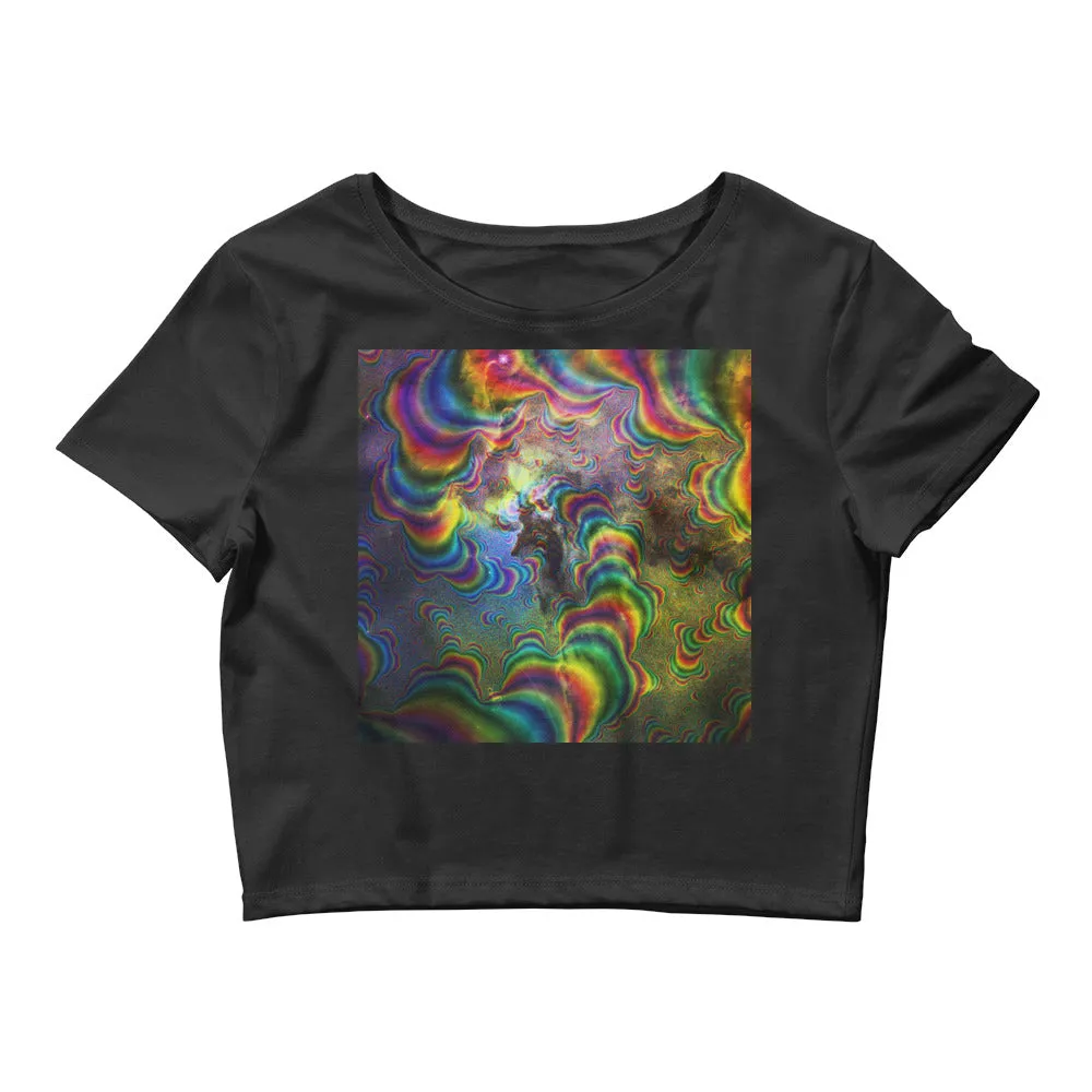 Graphic crop tee with bad candy design