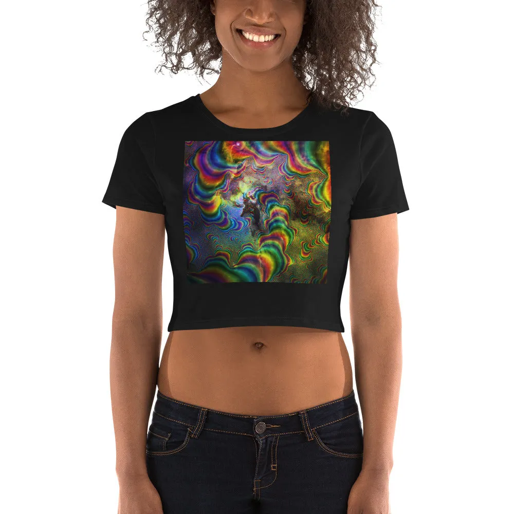 Graphic crop tee with bad candy design