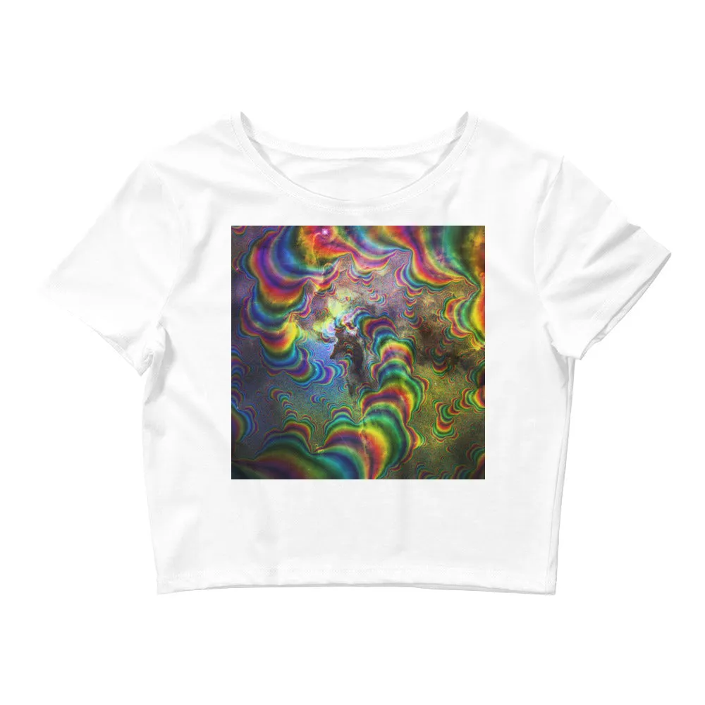 Graphic crop tee with bad candy design