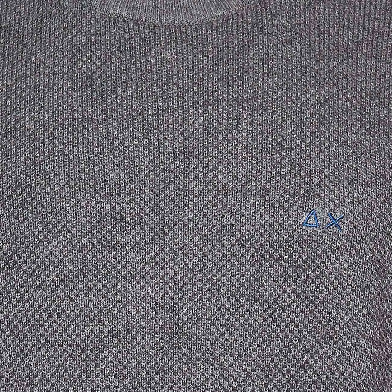 Gray Medium Men's Round Knit Pullover