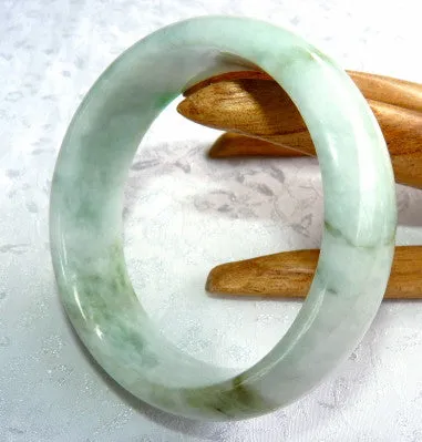 Green Burmese Jadeite Bangle Bracelet - 50mm - Small, Old, Varied, Gorgeous (BB2971)