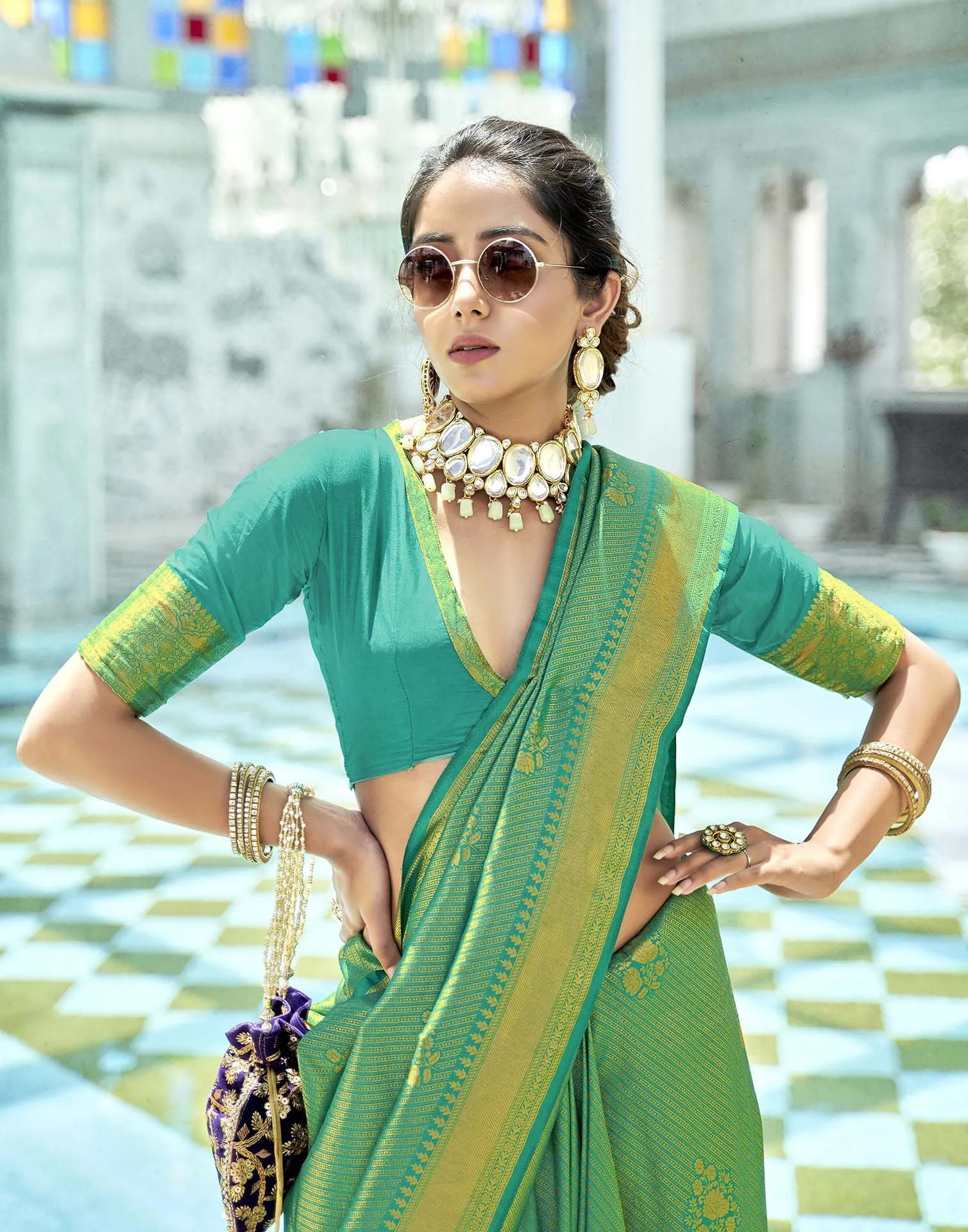 Green Silk Saree