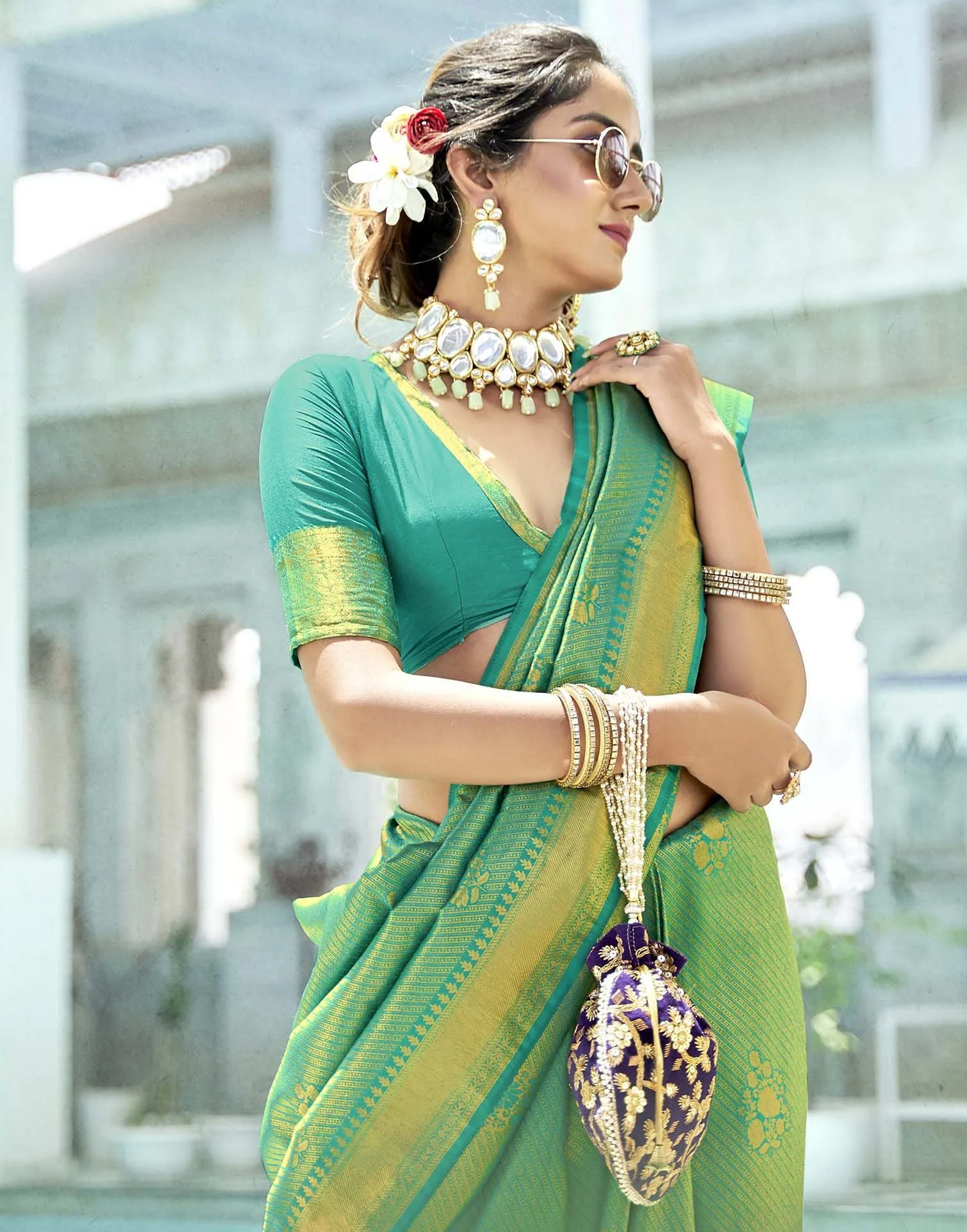 Green Silk Saree