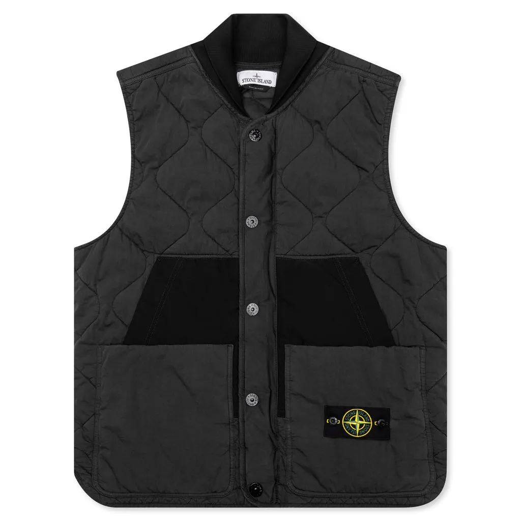 Grey Quilted Nylon Vest