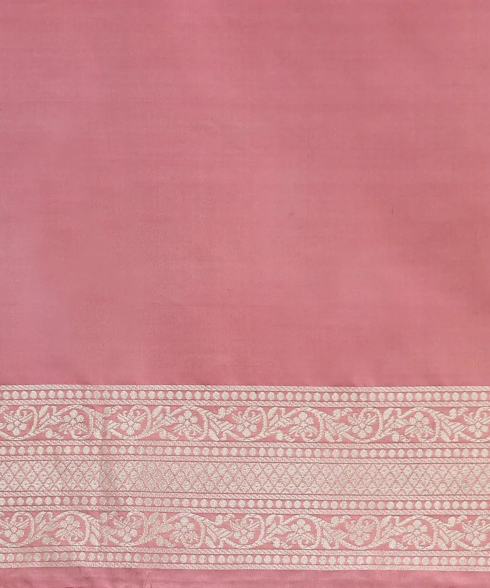 Handloom Gold and Pink Katan Silk Banarasi Saree with Jaal