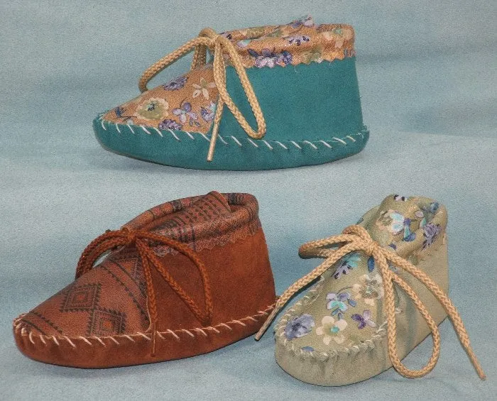 Handmade Babies' Suede Booties with Patterns - Item #107-157 - Made in USA - Footskins