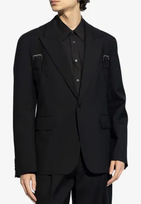 Harness Single-Breasted Wool Blazer