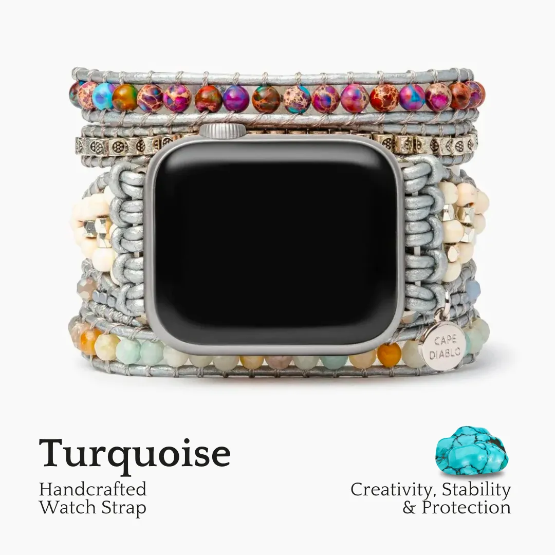 Healing Turquoise Apple Watch Strap for Protection