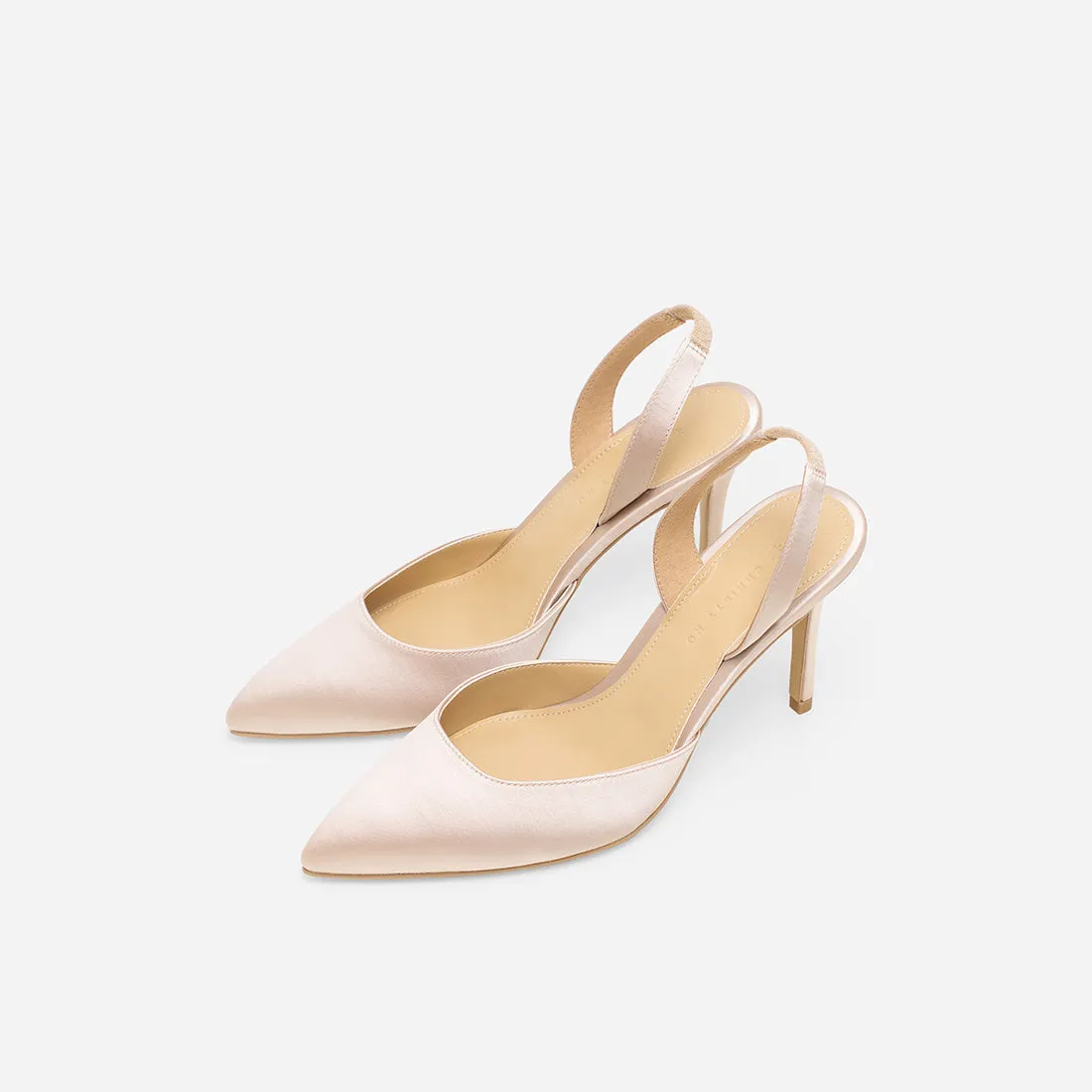 Hebe Satin Slingback Pumps - Buy Now