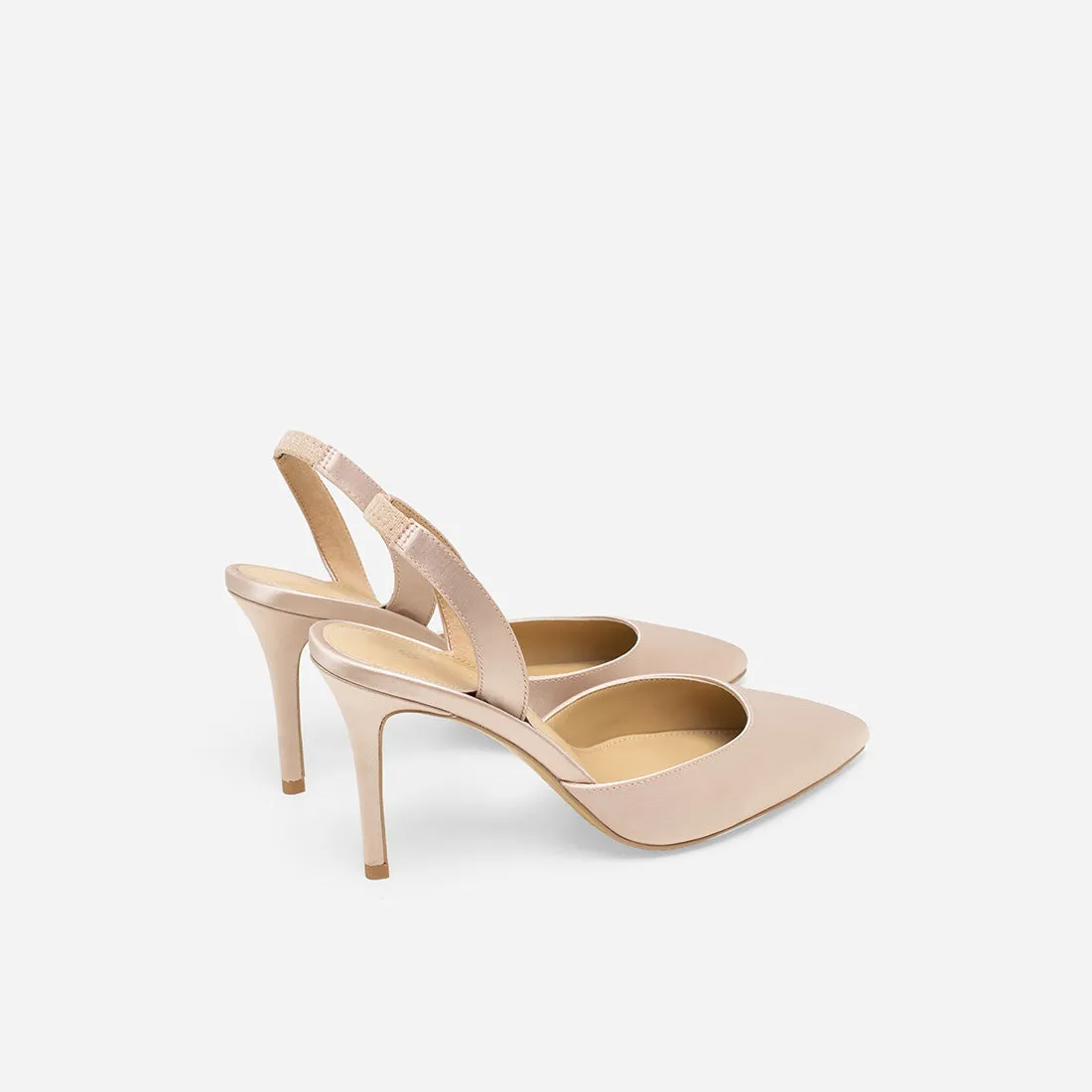 Hebe Satin Slingback Pumps - Buy Now