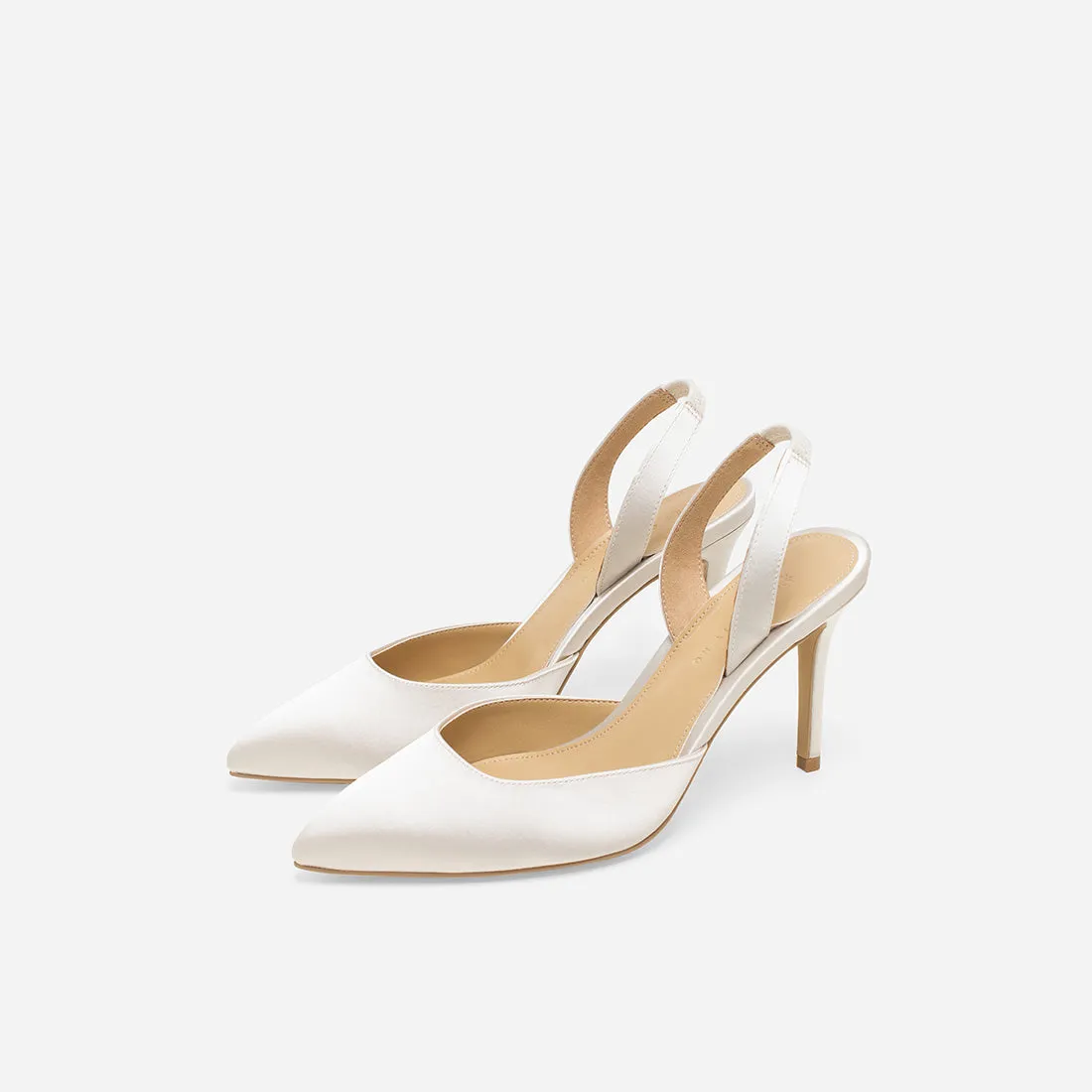 Hebe Satin Slingback Pumps - Buy Now