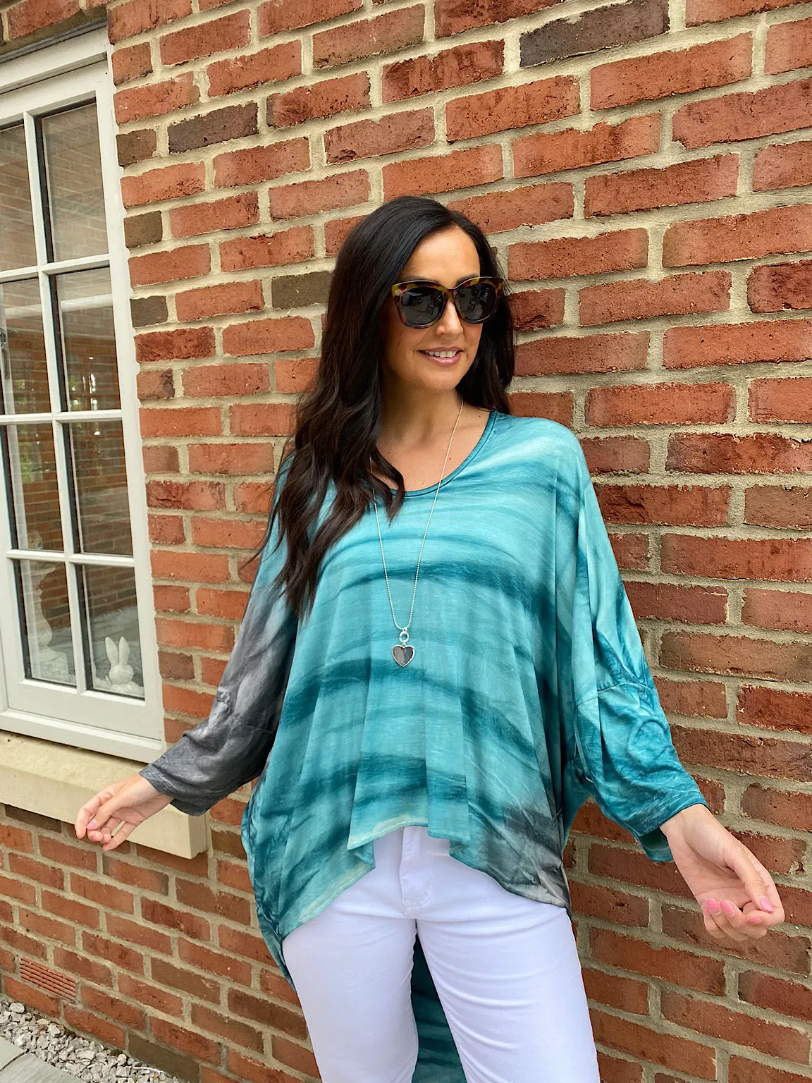 Hi Lo Tie Dye Shimmer Top - Suzie - Google SEO Results: [Shimmer top, tie dye top, Suzie top, Hi Lo top]