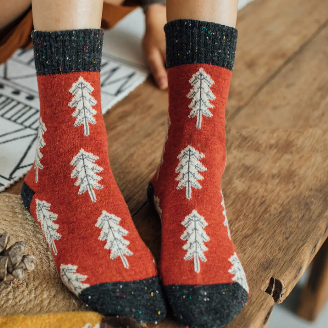 Holiday Sale - Cozy Wool Socks for Christmas Tree Decoration (Red)