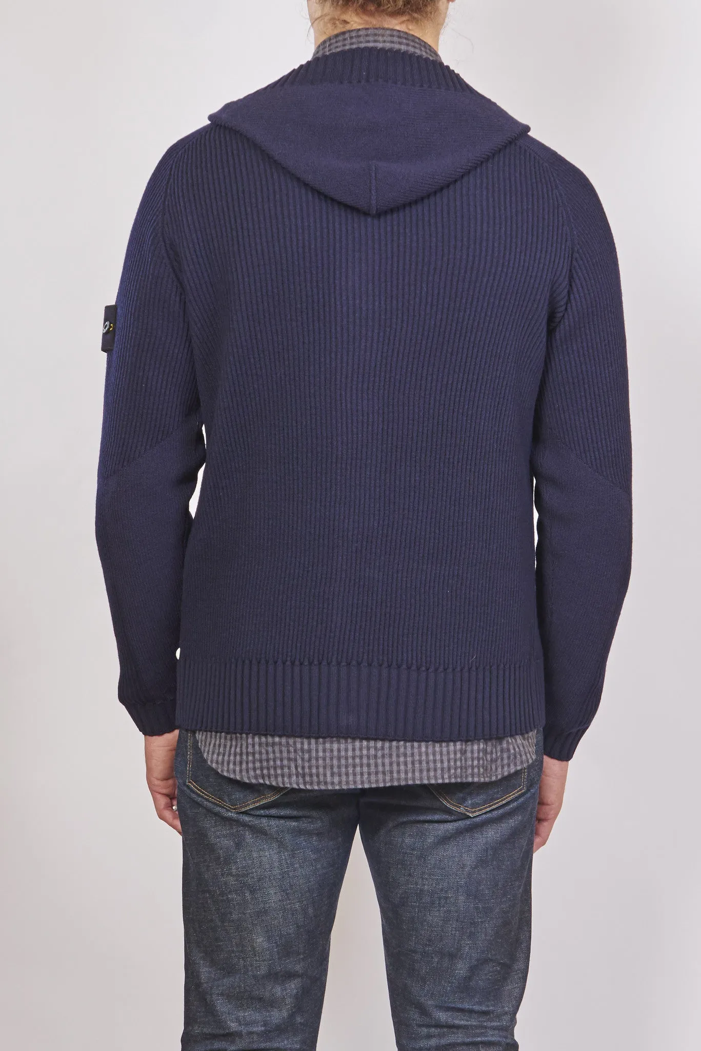 Hooded cardigan sweater from Stone Island