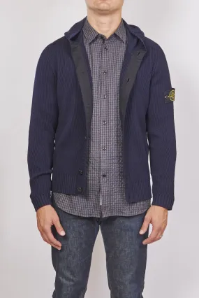 Hooded cardigan sweater from Stone Island