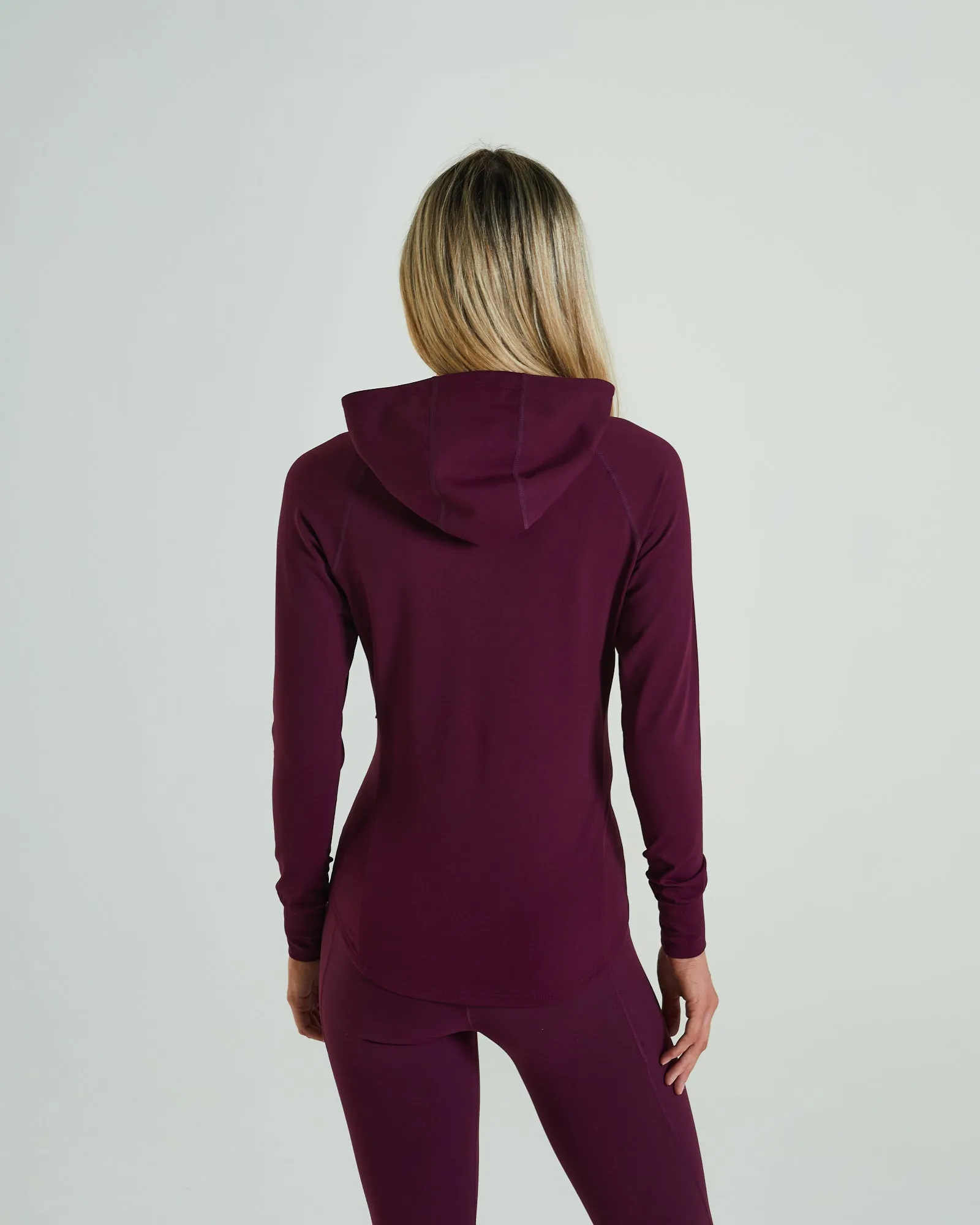 Hooded Zip Grape Purple