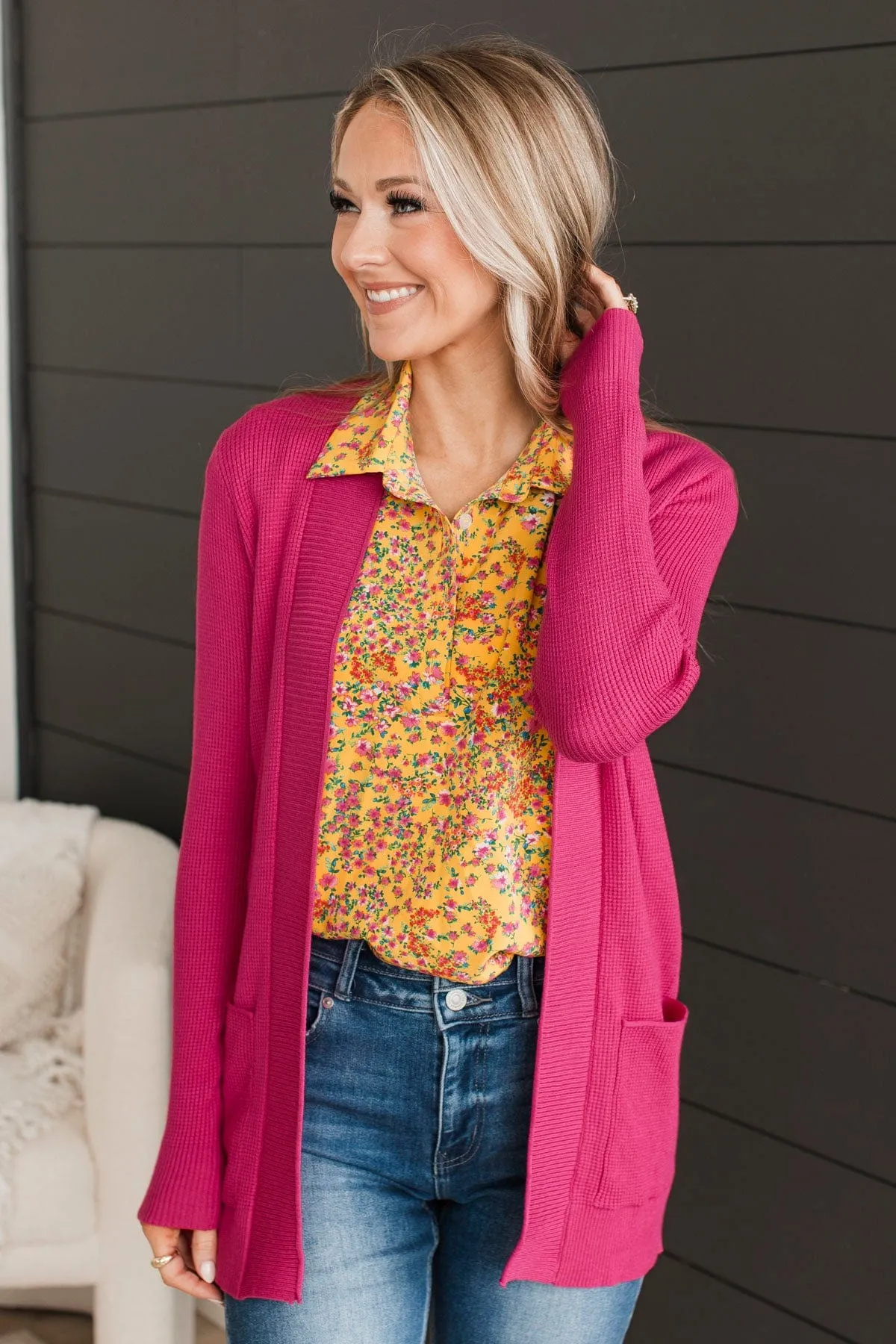 Hot Pink Cloud Cardigan