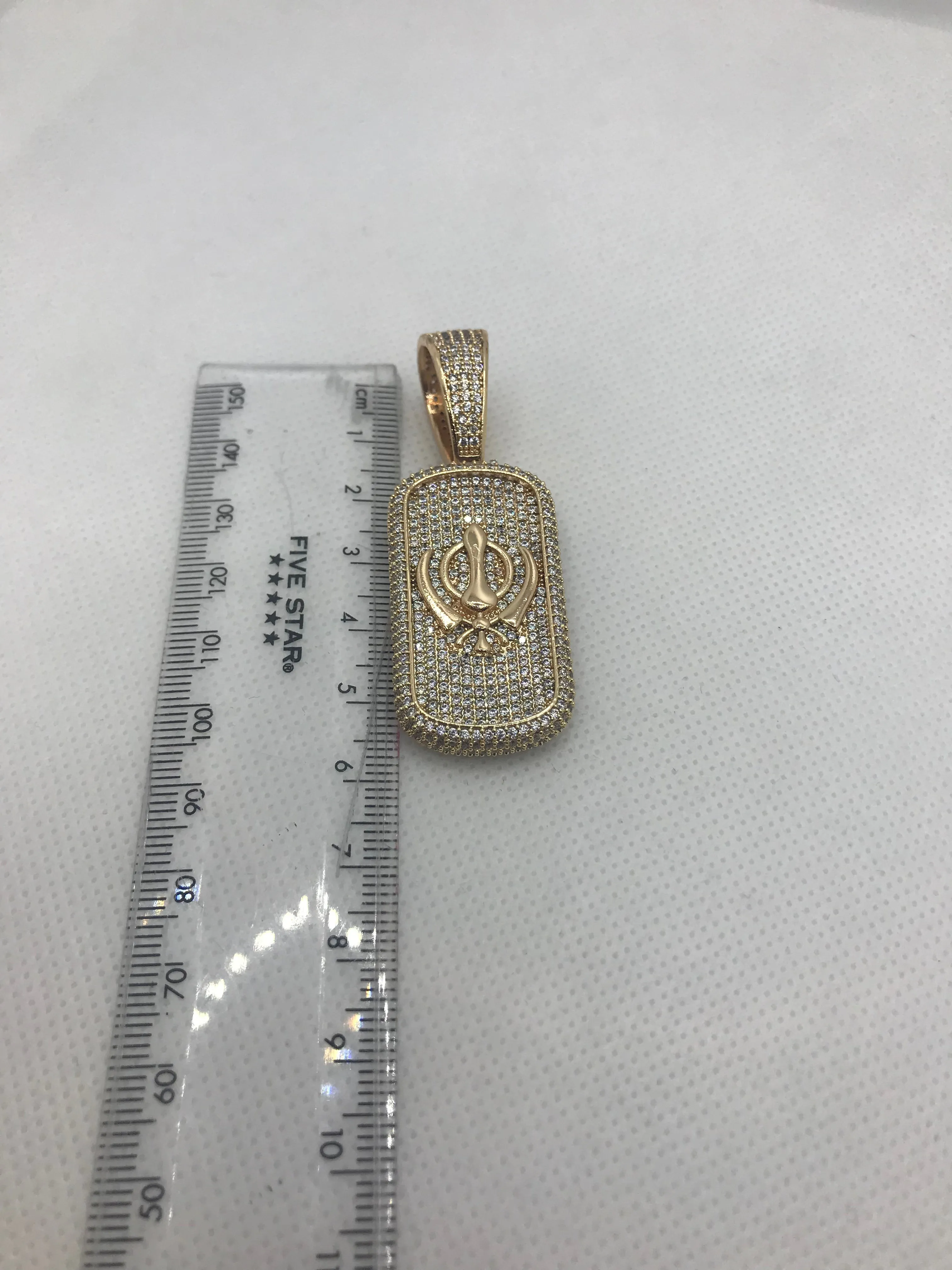 Iced Khanda pendant