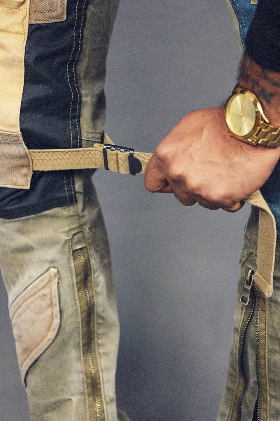 Jordan Craig Bone and Navy Blue Fairfax Jogger Sweatpants