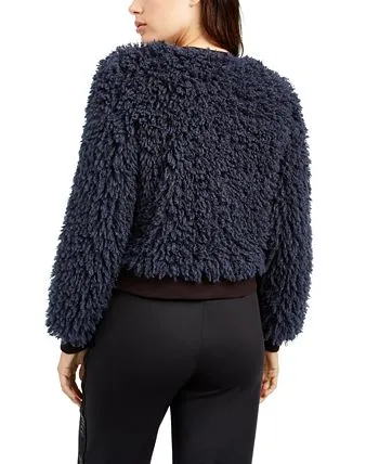 Juicy Couture Blue Faux Fur Pullover - Size Small