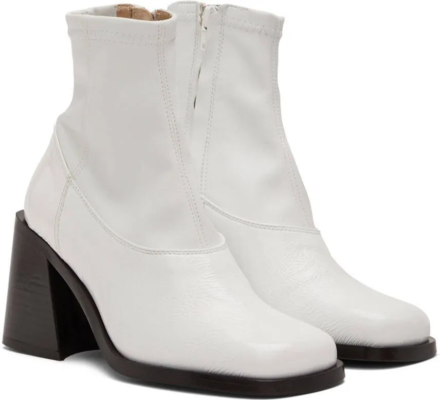 Justine Clenquet White Eva Boots