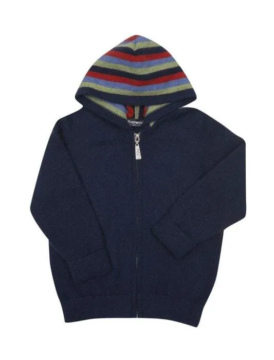 Kids Striped Zip Hoodie