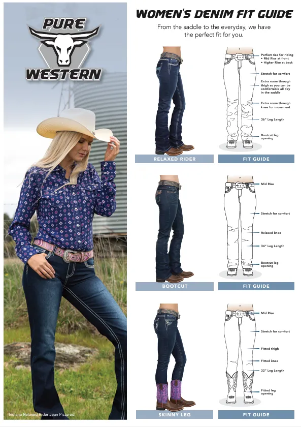 Ladies Pure Western Katelyn Bootcut Jean - 36 Leg