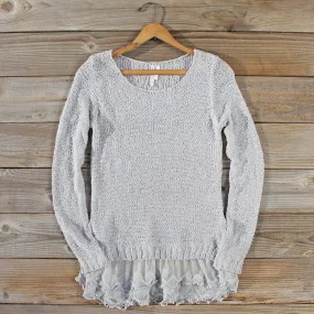 Lake Chelan Fog Sweater - Google SEO Result: Knit Lace Sweater in Chelan Fog