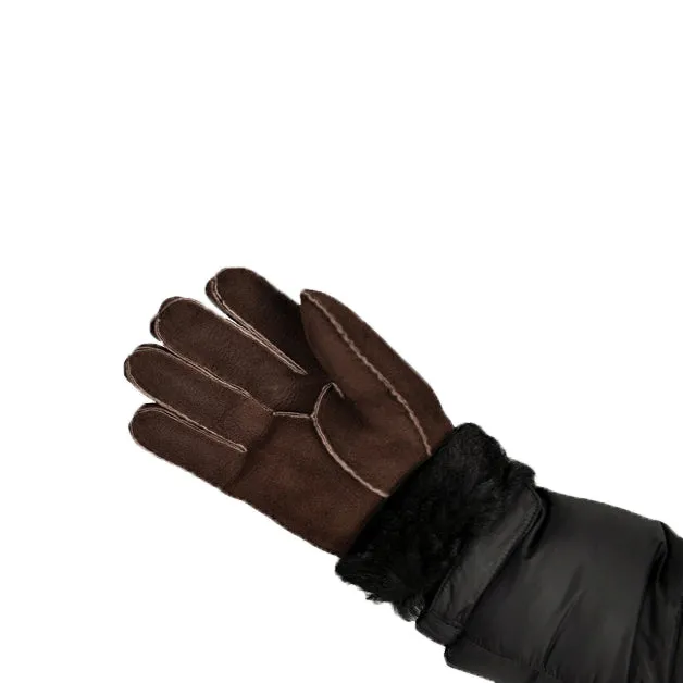 Leather Winter Gloves | Fleece Lined | Sheepskin Fur | Gifts