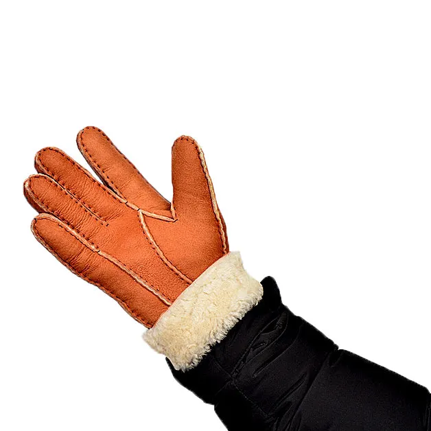 Leather Winter Gloves | Fleece Lined | Sheepskin Fur | Gifts