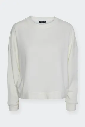 Light White Summer Crewneck Pullover